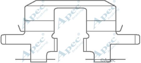 APEC BRAKING Piederumu komplekts, Disku bremžu uzlikas KIT1127